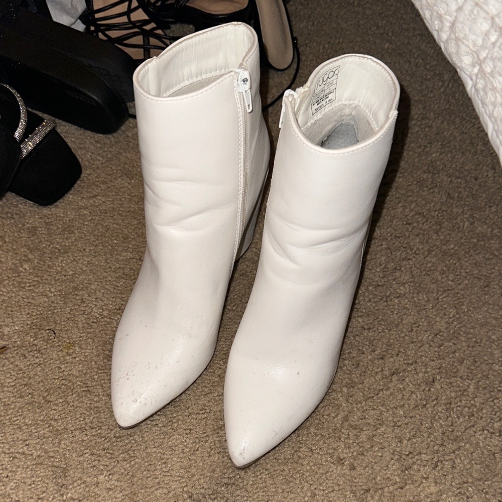 Women's Sleek White Ankle Booties
